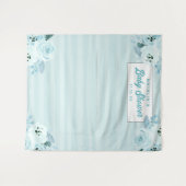 Tenture Fond photographique floral bleu et aqua chic (Devant (Horizontal))