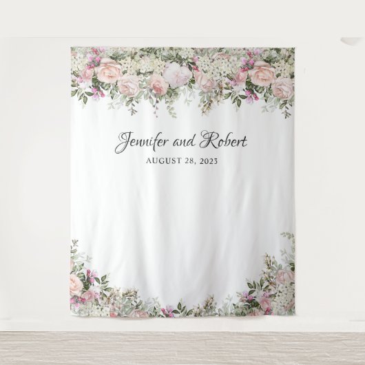 Tenture Fond photographique floral de jardin de roses d'ét (Devant)