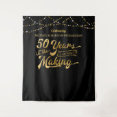 Tenture Fond photographique noir et or pour 50e anniversai (Devant)