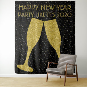 Tenture Fond photographique pailleté pour fête du Nouvel A