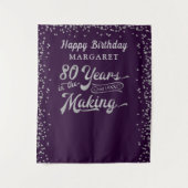 Tenture Fond pour 80e anniversaire Contexte Confettis viol (Devant)