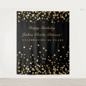 Tenture Fond pour 80e anniversaire, doré (Devant)