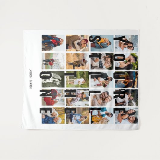 Tenture Fond pour anniversaire 20 Photo Tu es toujours le  (Devant (Horizontal))