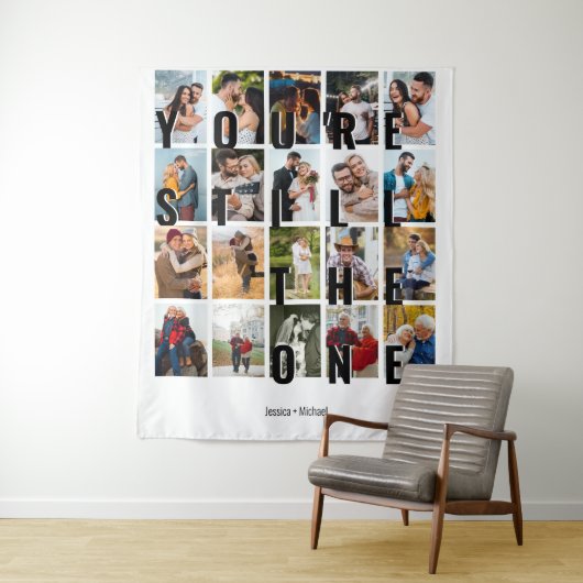 Tenture Fond pour anniversaire 20 Photo Tu es toujours le (En situation)