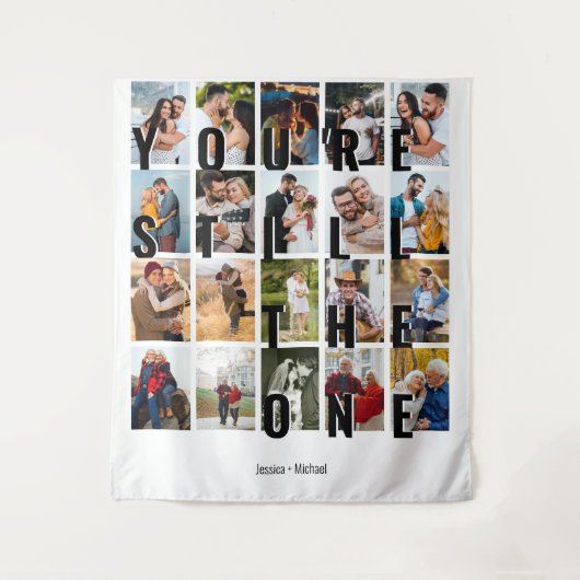 Tenture Fond pour anniversaire 20 Photo Tu es toujours le (Devant)