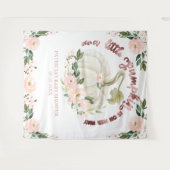 Tenture Fond pour Baby Shower A Little Pumpkin automne (Devant (Horizontal))