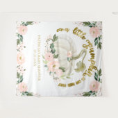 Tenture Fond pour Baby Shower A Little Pumpkin Fall (Devant (Horizontal))