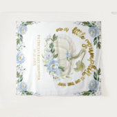 Tenture Fond pour Baby Shower d'Automne avec un Petit Citr (Devant (Horizontal))