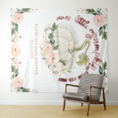 Tenture Fond pour Baby Shower d'Automne avec une Petite Ci (En situation (horizontale))