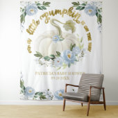 Tenture Fond pour Baby Shower d'Automne Petit Citrouille (En situation)