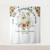 Tenture Fond pour Baby Shower d'Automne Petit Citrouille (Devant)