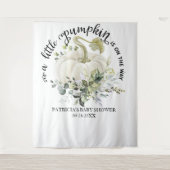 Tenture Fond pour Baby Shower d'Automne Petit Citrouille (Devant)