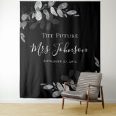 Tenture Fond pour Baby Shower de Future Mrs avec eucalyptu (En situation)