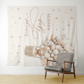 Tenture Fond pour Baby Shower de Nounours Genre Neutre (En situation (horizontale))