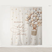 Tenture Fond pour Baby Shower de Nounours Genre Neutre (Devant)