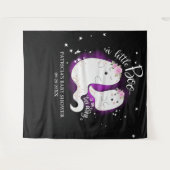 Tenture Fond pour Baby Shower d'une petite fille Halloween (Devant (Horizontal))