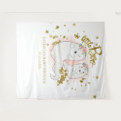 Tenture Fond pour Baby Shower d'une petite fille pour Hall (Devant (Horizontal))