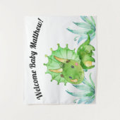 Tenture Fond pour Baby Shower Garçon Dinosaure (Devant)