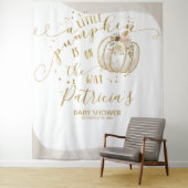 Tenture Fond pour Baby Shower Petite Citrouille (En situation)