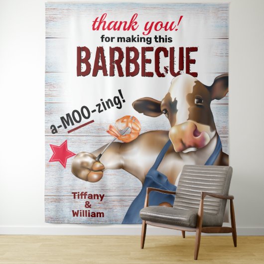 Tenture Fond pour barbecue et grillade de crevettes par un (En situation)