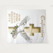 Tenture Fond pour confirmation de baptême de croix de colo (Devant (Horizontal))