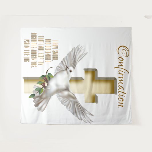 Tenture Fond pour confirmation de baptême de croix de colo (Devant (Horizontal))