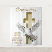 Tenture Fond pour confirmation de baptême de croix de colo (Devant)