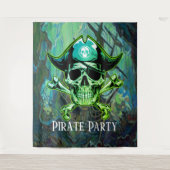 Tenture Fond pour fête d'anniversaire de pirate (Devant)