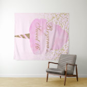 Tenture Fond pour fête de 16 ans Rose & Gold Cotton Candy (En situation (horizontale))