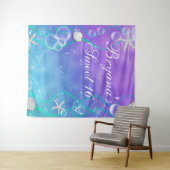 Tenture Fond pour fête douce 16 ans enchantée sous la mer (En situation (horizontale))