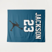 Tenture Fond pour maillot de basketball | Numéro d'équipe (Devant (Horizontal))