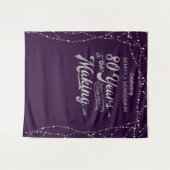 Tenture Fond pour photo d'anniversaire 80 ans Violet Argen (Devant (Horizontal))