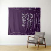 Tenture Fond pour photo d'anniversaire 80 ans Violet Argen (En situation (horizontale))