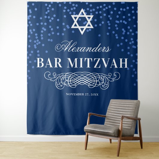 Tenture Fond pour photo de Bar Mitzvah (En situation)