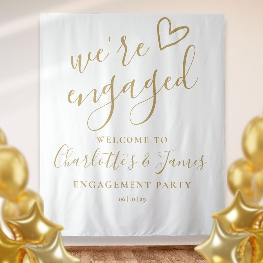 Tenture Fond pour photo de fête de fiançailles étaient eng