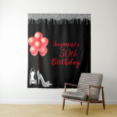 Tenture Fond pour photo Fête 50e Anniversaire Paillettes A (En situation)