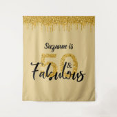 Tenture Fond pour Photobooth 50 ans et Fête Incroyable Or (Devant)