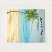 Tenture Fond pour Photobooth de mariage sur la plage ou de (Devant (Horizontal))