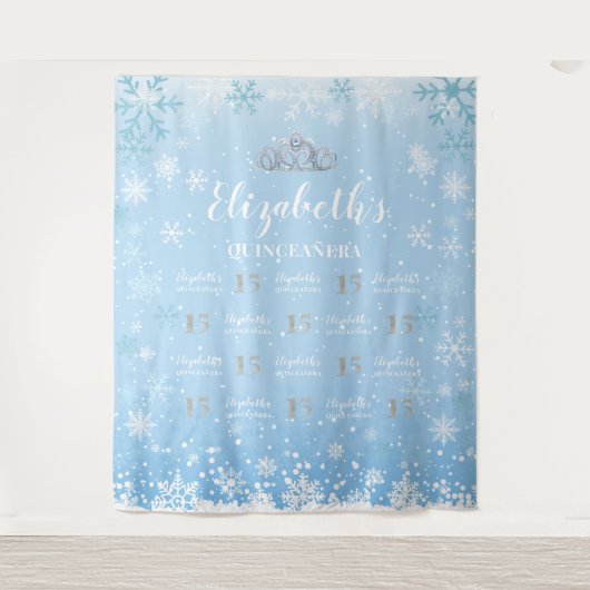 Tenture Fond pour photobooth de Quinceañera Princesse Hive (Devant)