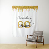 Tenture Fond pour Photobooth Soixantième Anniversaire 60 a (En situation)