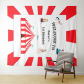 Tenture Fond pour photomaton d'anniversaire cirque ou carn (En situation (horizontale))