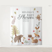 Tenture Fond pour Photomaton de Baby Shower Animaux de la  (Devant)