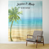 Tenture Fond pour Photomaton de Mariage à la Plage ou de D (En situation)