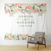 Tenture Fond pour Photomaton Extra-Large Fleurs Pêches (En situation (horizontale))