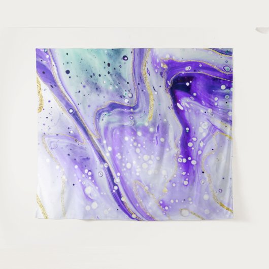 Tenture Fond pour Photomaton Marbré Violet Tache d'Encre (Devant (Horizontal))