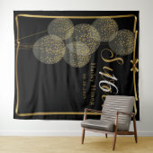 Tenture Fond pour photos d'anniversaire Chic Black n Gold  (En situation (horizontale))