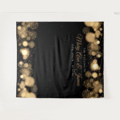 Tenture Fond pour photos de mariage d'hiver Noms Lumières (Devant (Horizontal))