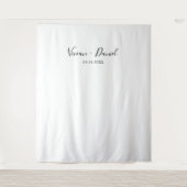 Tenture Fond pour photos de mariage minimaliste (Devant)