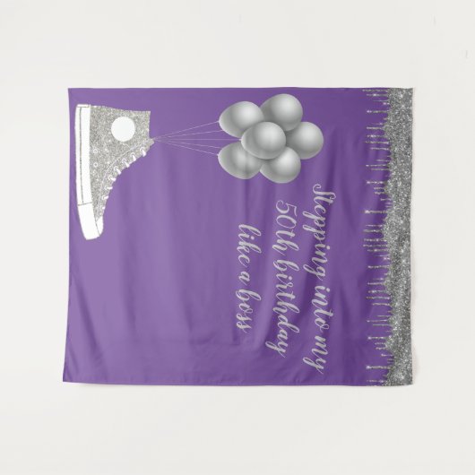 Tenture Fond pour photos Fête d'anniversaire 50 ans Paille (Devant (Horizontal))