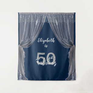 Tenture Fond pour photos Fête d'anniversaire 50 ans Rideau